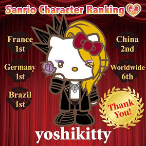 YOSHIKITTY DEFEATS HELLO KITTY TO WIN #1 IN FRANCE, GERMANY, AND BRAZIL AND #2 IN CHINA