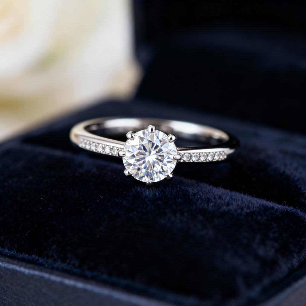 El Encanto Eterno: Descubre el Brillo y la Pureza de los Anillos de Compromiso Oro Blanco
