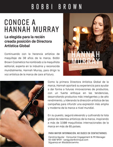 Conoce a Hannah Murray Nueva Directora Artística Global de Bobbi Brown