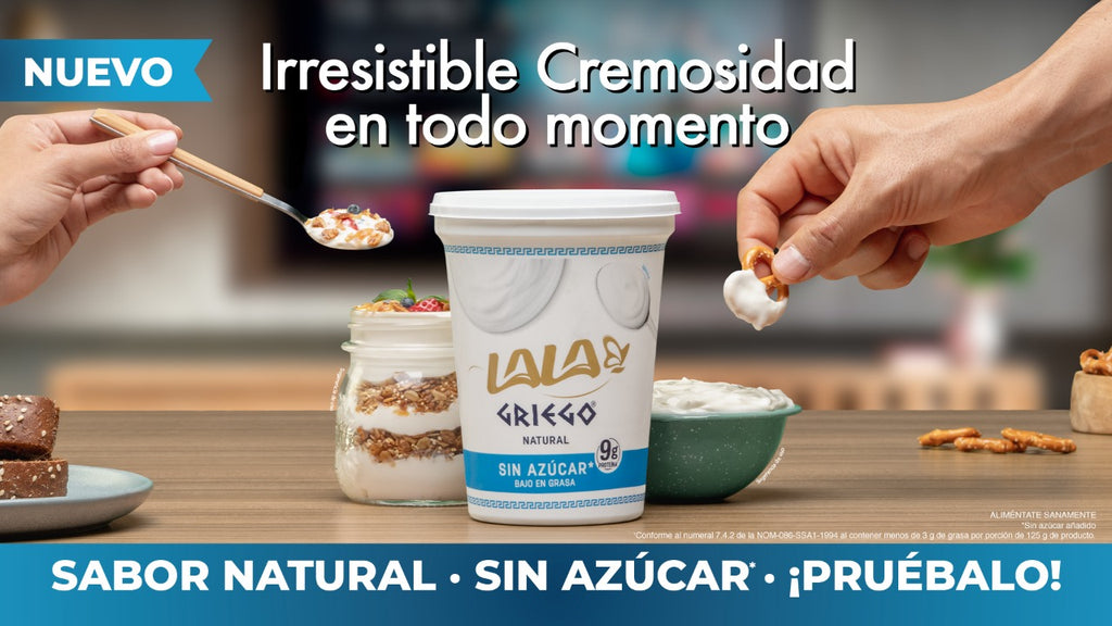 Grupo Lala crece la familia de yoghurt con la llegada de Lala Griego® Natural Sin Azúcar