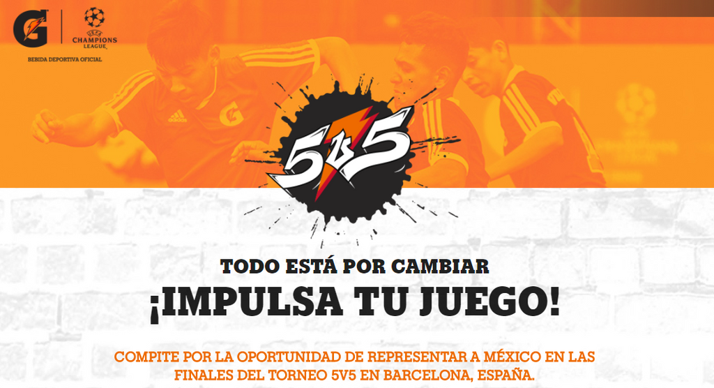 La marca GATORADE® te invita a participar 5v5: el torneo que te llevará a vivir una experiencia internacional