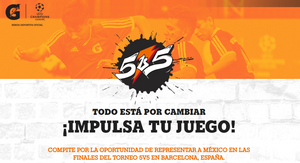 La marca GATORADE® te invita a participar 5v5: el torneo que te llevará a vivir una experiencia internacional