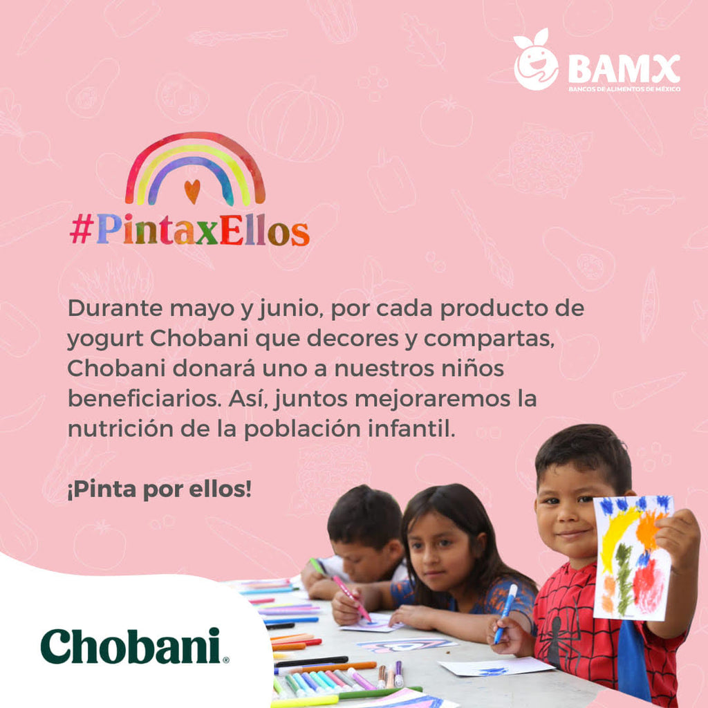 Chobani lanza campaña “Pinta por Ellos” a través de la Red BAMX para mejorar la alimentación de los mexicanos que sufren carencia alimenta