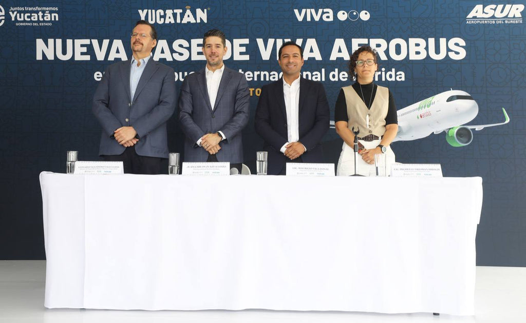 CELEBRAN GOBIERNO DE YUCATÁN Y VIVA AEROBUS LA ELECCIÓN DE MÉRIDA COMO NUEVA BASE OPERATIVA