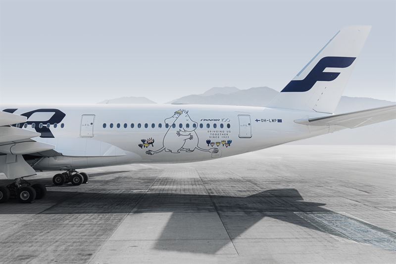 Two Finnair A350 aircraft get a Moomin makeover