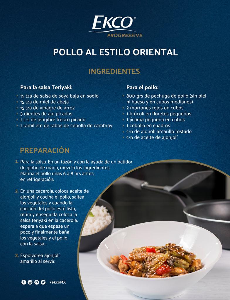 Receta: Pollo al Estilo Oriental