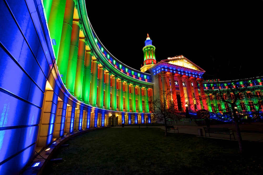 Los colores de la iluminación potencian la arquitectura
