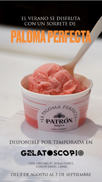 Palomazo de sabor: Tequila Patrón y Gelatoscopio lanzan la Paloma Perfecta en su versión más refrescante