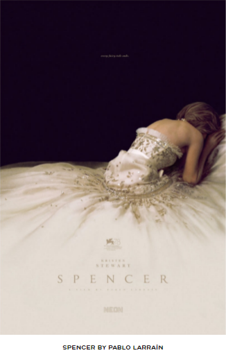 KRISTEN STEWART VISTIÓ CHANEL EN EL CARTEL DE LA PELÍCULA 'SPENCER' DE PABLO LARRAÍN