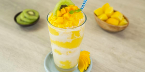 Vive el inicio de la primavera con un delicioso frappé de mango con LA LECHER