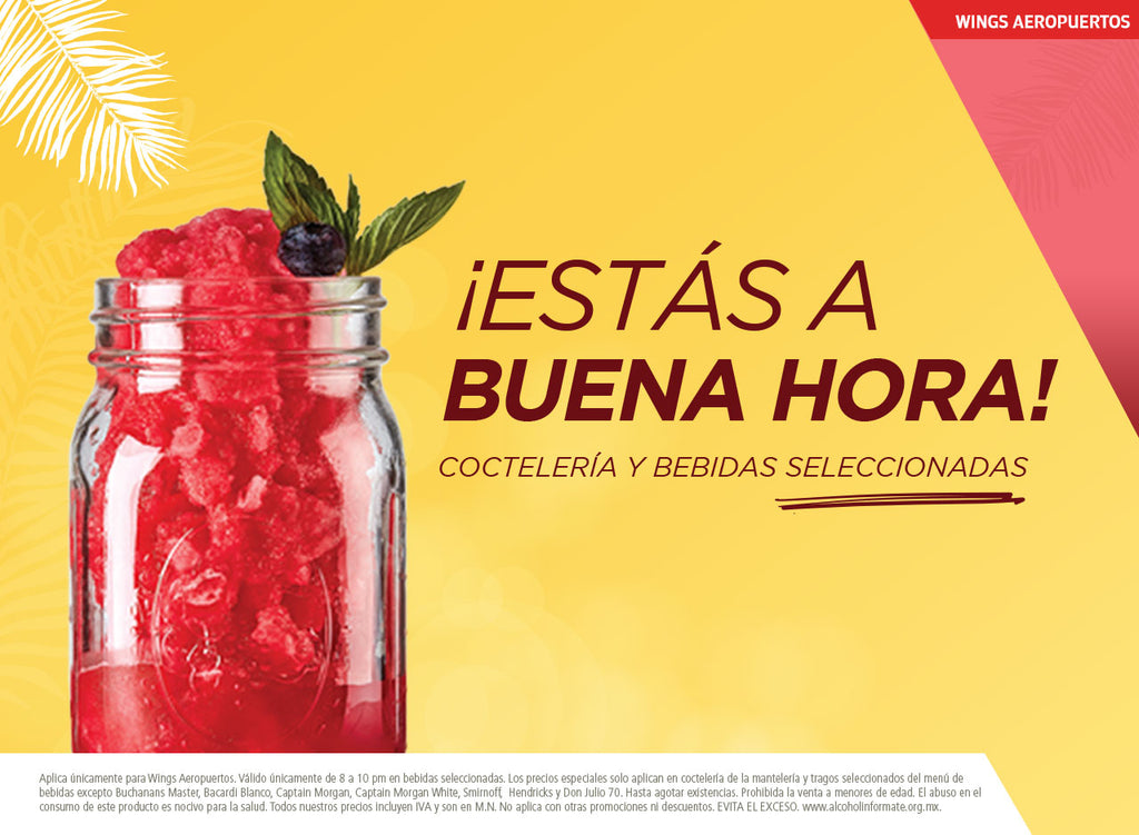 WINGS Coctelería y tragos a precio especial