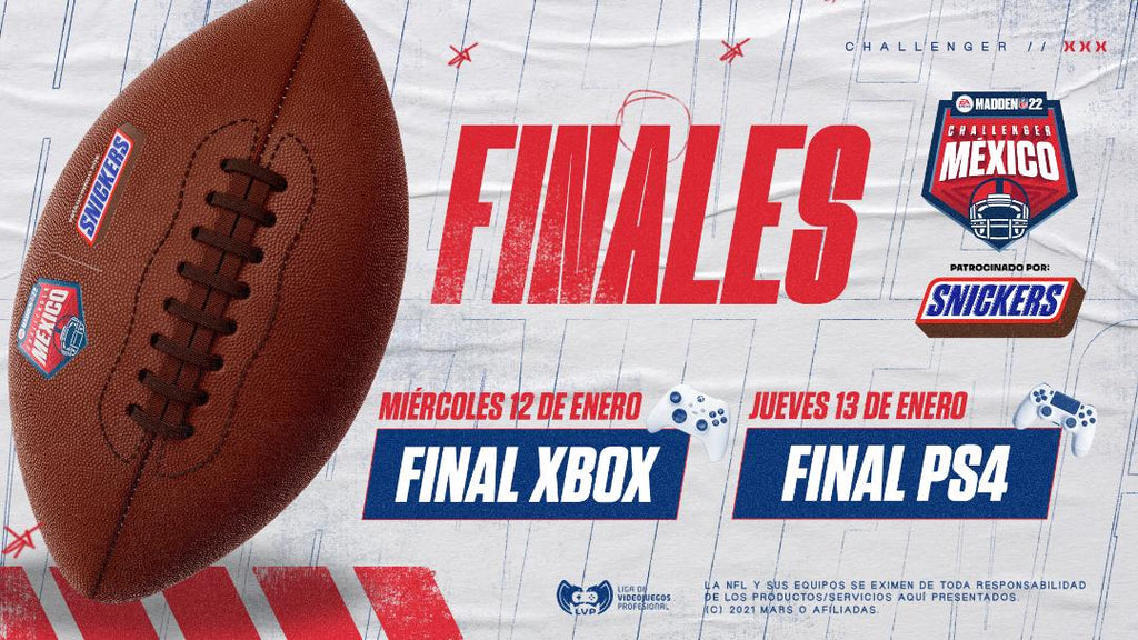 Se disputa la fase final del Torneo    NFL Madden Challenger MX 2021