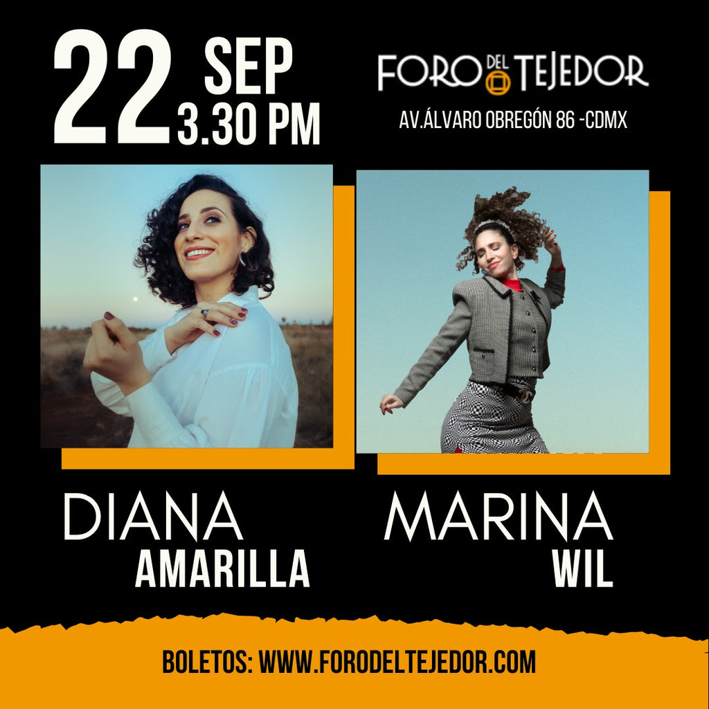 Marina Wil y Diana Amarilla en  Foro del Tejedor, CDMX