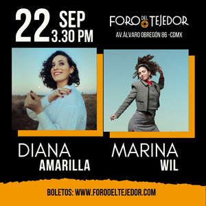 Marina Wil y Diana Amarilla en  Foro del Tejedor, CDMX
