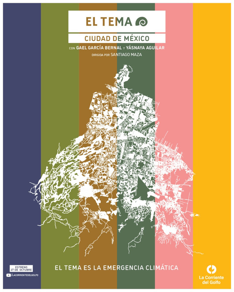 Gael García Bernal y Yásnaya Aguilar presentan la nueva temporada de El Tema sobre la crisis climática en la Ciudad de México.