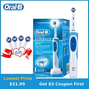 Cepillo Dental Eléctrico Oral-B Vitality + 4 Repuestos Precision Clean